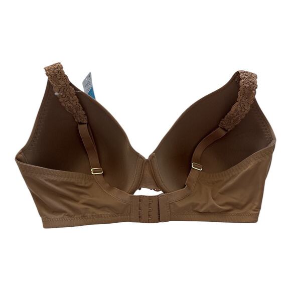 Natori Women's Body Double Lace Trim Full Fit Contour Bra Suntan Size 34DDD NEW - Picture 4 of 9